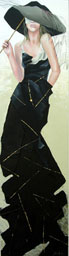 Bridgitte - Acrylic on canvas - image size 60" x 16"