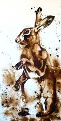 BAD HARE DAY - ink on Arches paper  image size 20" x 32"
