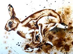SPRING IN THE TAIL - ink on Arches paper  image size 24" x 36"