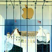 APPLE ON 5TH, NYC - Oil on canvas - 36 inches x 36 inches