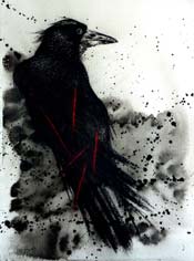 Mistress Grim- ink and charcoal on Arches paper  - 30 inches x 20 inches