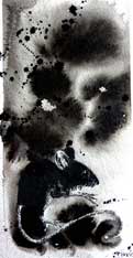 TYKE - ink & charcoal image size 8 inches x 12 inches
